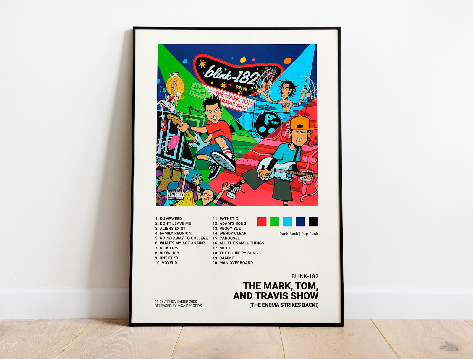 Blink-182 - The Mark, Tom, and Travis Show Album Cover Poster